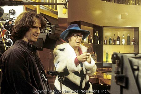 Director Jay Roach (left) and Mike Myers on the set of New Line Cinema's upcoming third installment of Austin Powers.