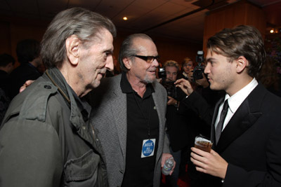 Jack Nicholson, Harry Dean Stanton and Emile Hirsch at event of Milk (2008)