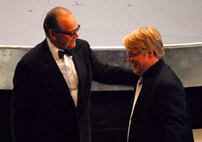 Jack Nicholson and Philip Seymour Hoffman at event of The 78th Annual Academy Awards (2006)
