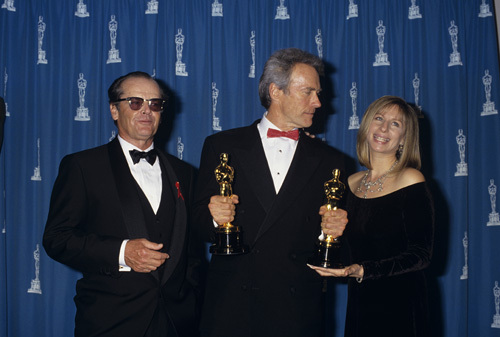 Jack Nicholson with Clint Eastwood and Barbra Streisand at 