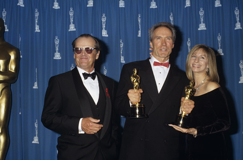 Jack Nicholson with Clint Eastwood and Barbra Stresisand at 