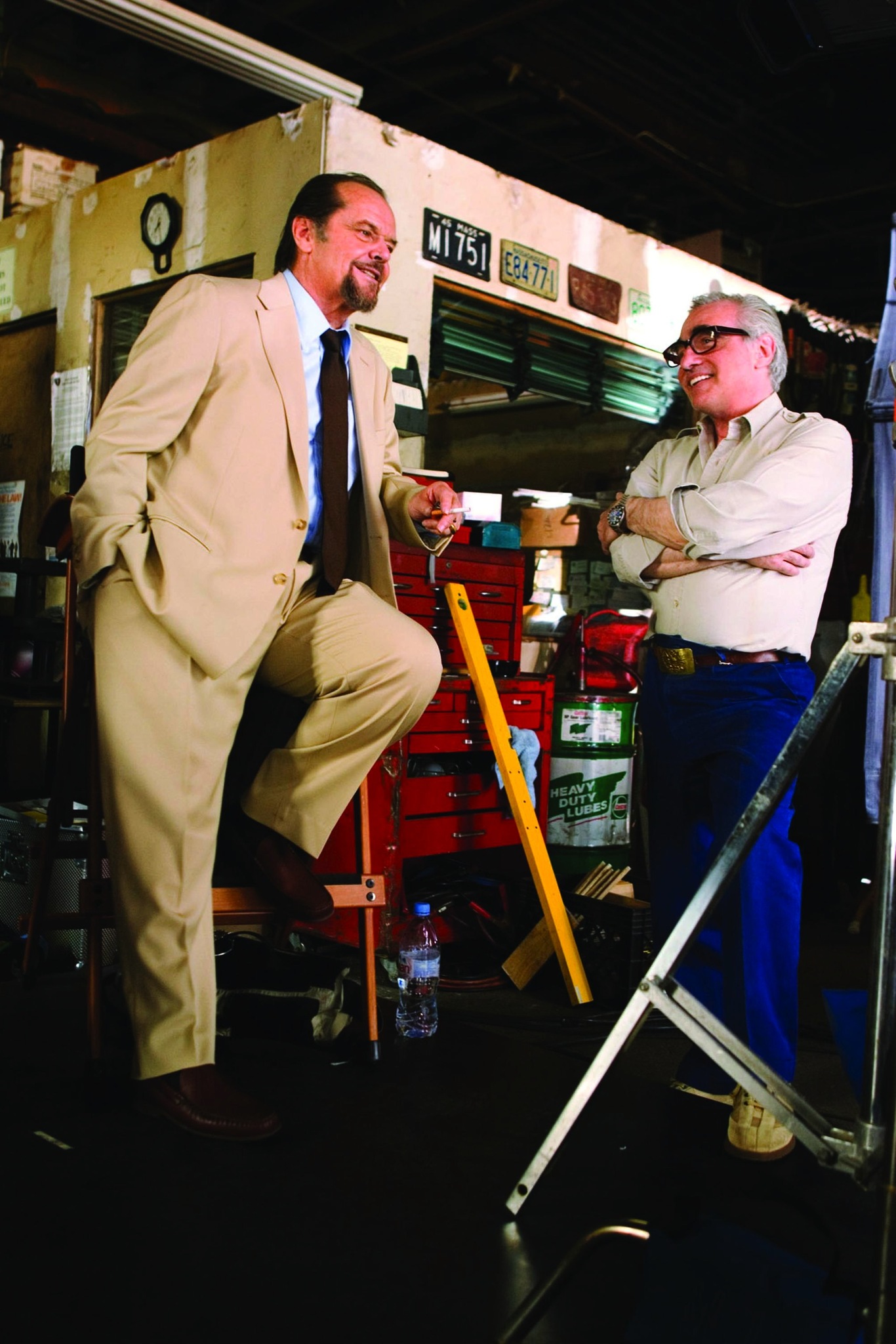 Still of Jack Nicholson and Martin Scorsese in Infiltruoti (2006)