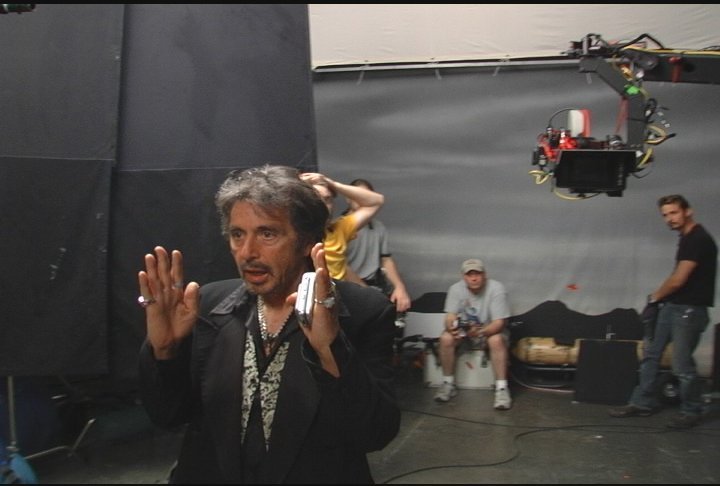 Al Pacino directing on the set of Wilde Salome.