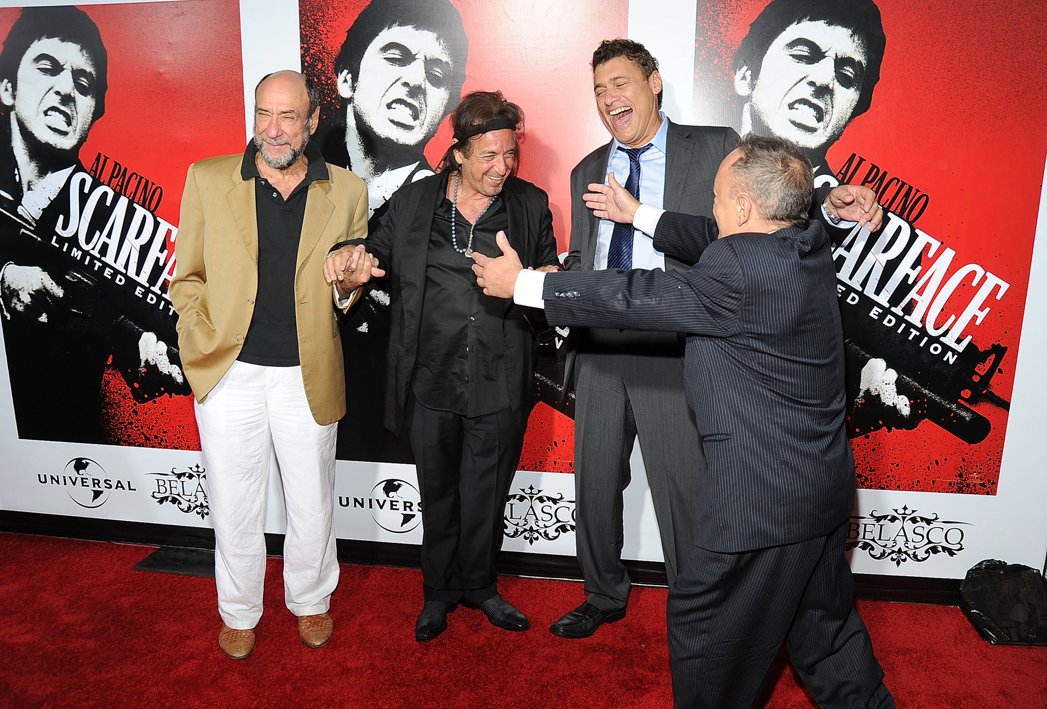 Al Pacino, F. Murray Abraham and Steven Bauer at event of Scarface (1983)