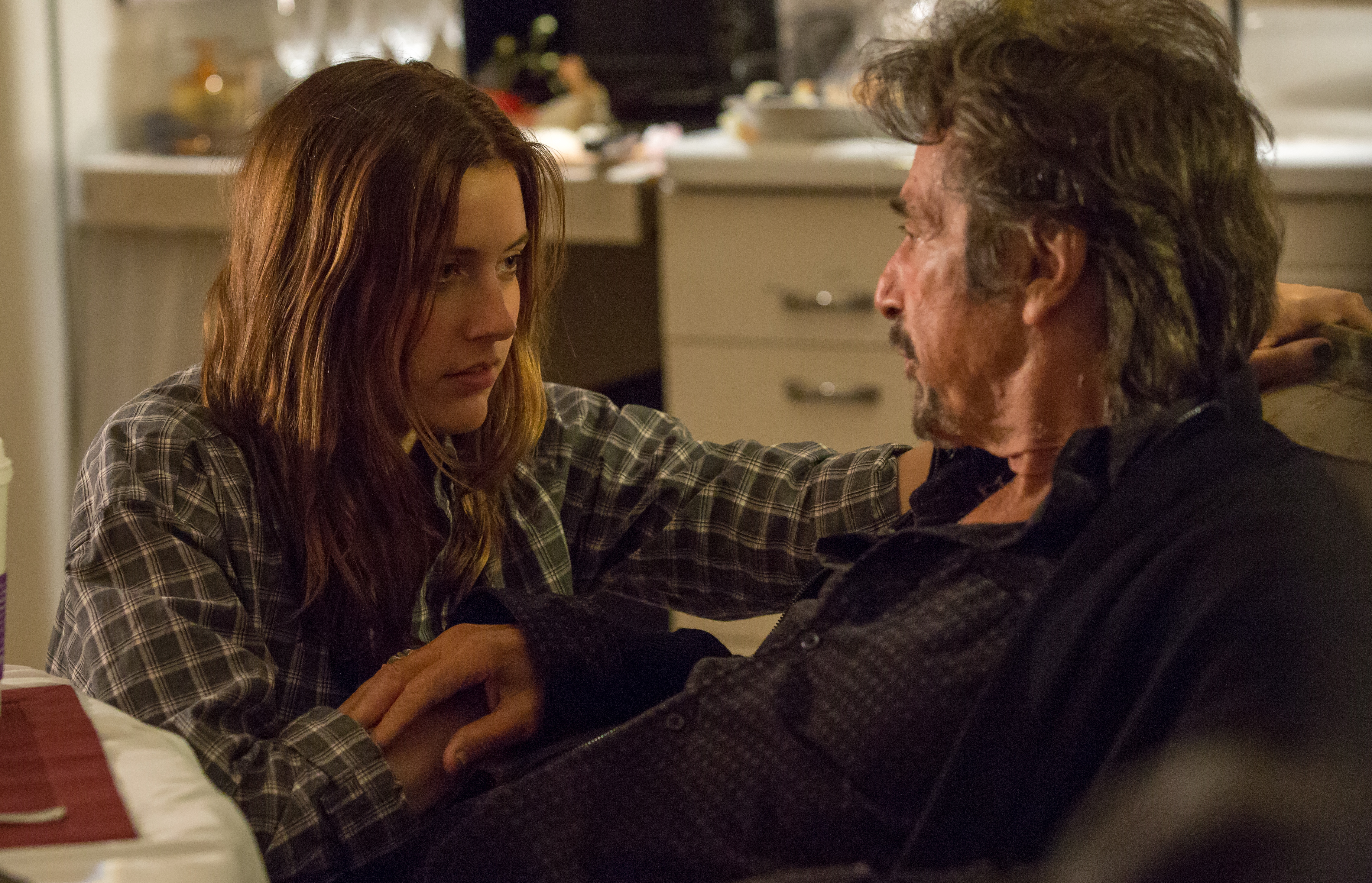 Still of Al Pacino and Greta Gerwig in The Humbling (2014)