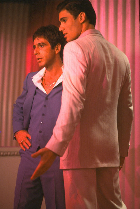 Still of Al Pacino and Steven Bauer in Scarface (1983)