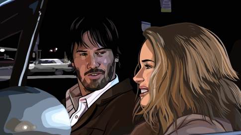 Still of Keanu Reeves and Winona Ryder in A Scanner Darkly (2006)