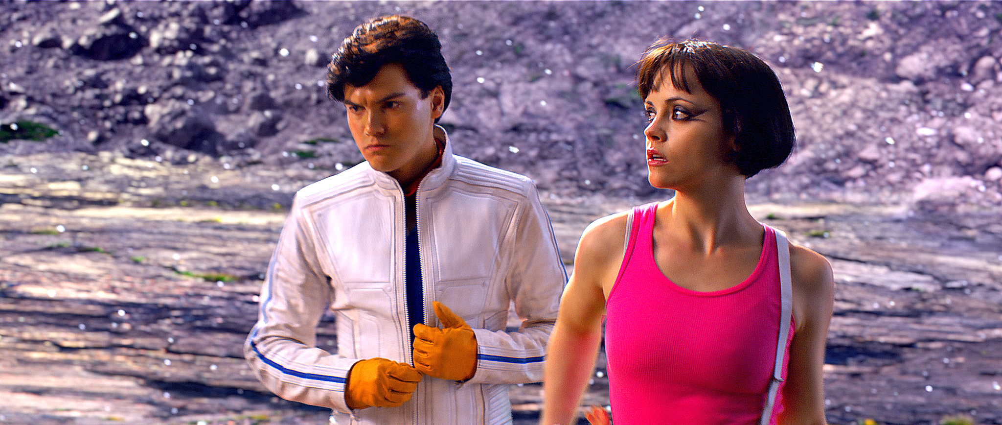 Still of Christina Ricci and Emile Hirsch in Speed Racer (2008)