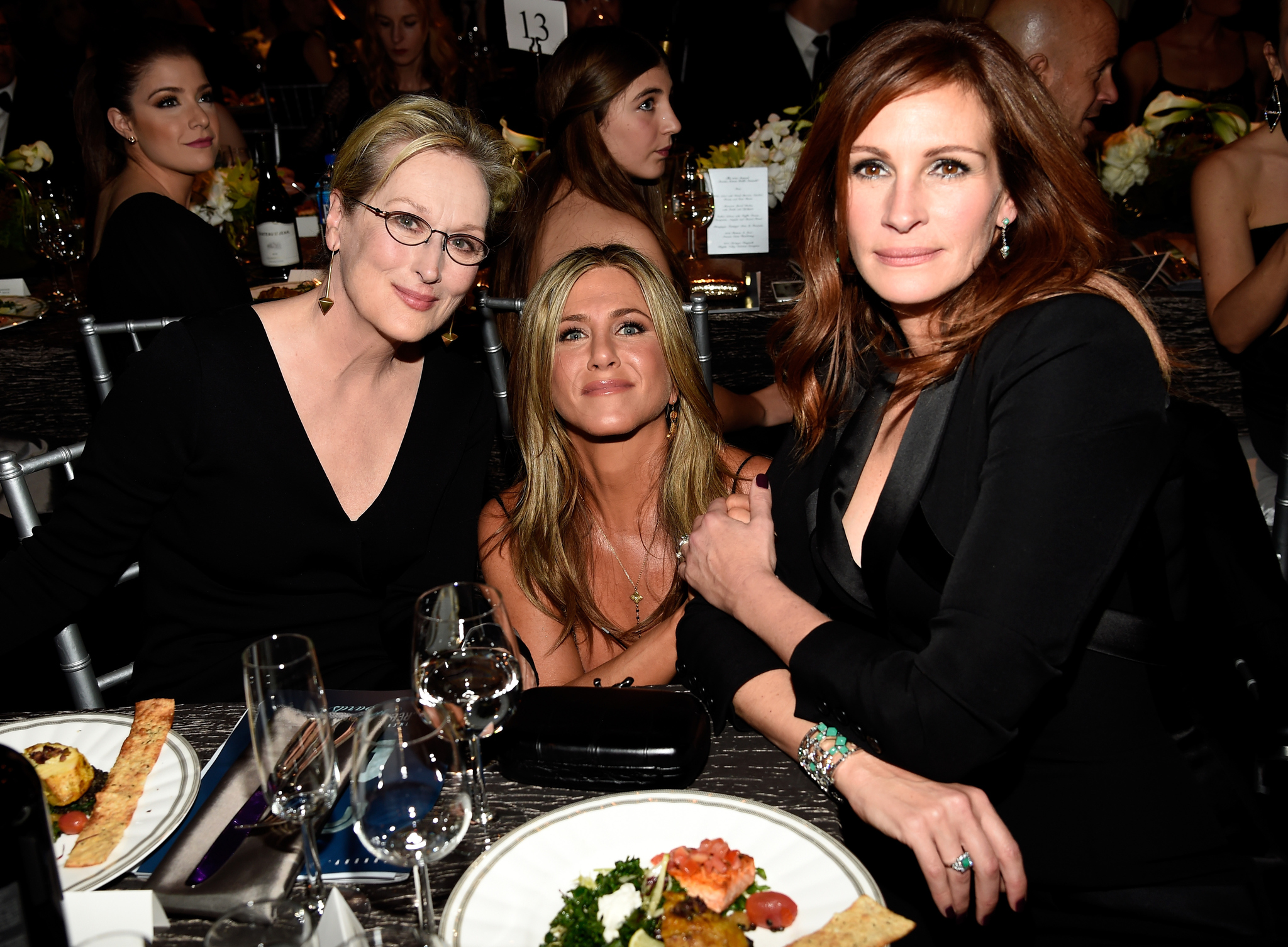 Jennifer Aniston, Julia Roberts and Meryl Streep at event of The 21st Annual Screen Actors Guild Awards (2015)