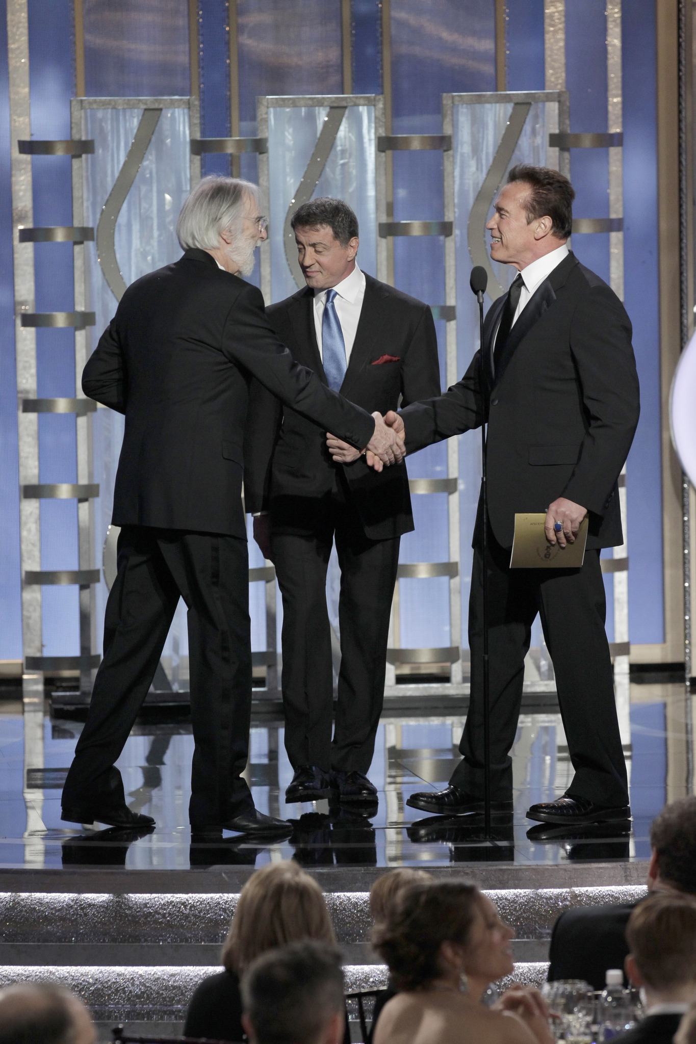 Arnold Schwarzenegger, Sylvester Stallone and Michael Haneke