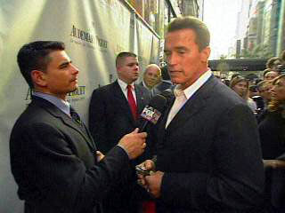 Interviewing Gov. Arnold Schwarzenegger