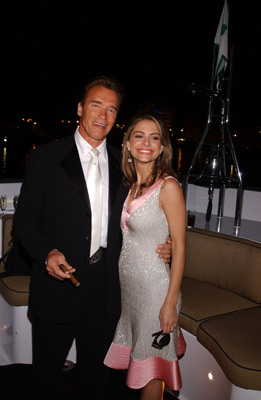 Arnold Schwarzenegger and Maria Menounos at event of Terminator 3: Rise of the Machines (2003)