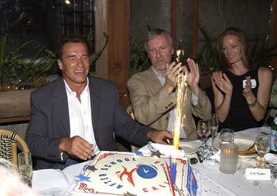 James Cameron, Arnold Schwarzenegger and Suzy Amis