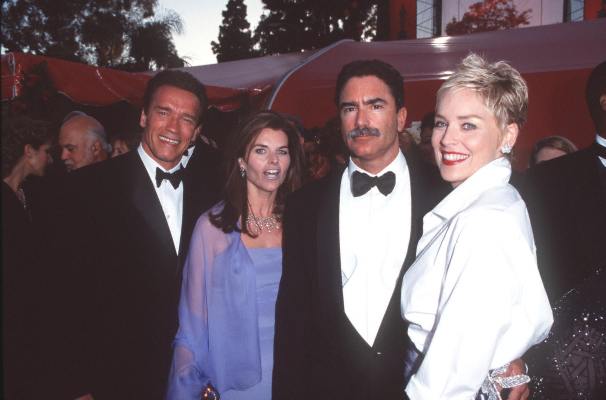 Arnold Schwarzenegger and Sharon Stone at event of The 70th Annual Academy Awards (1998)