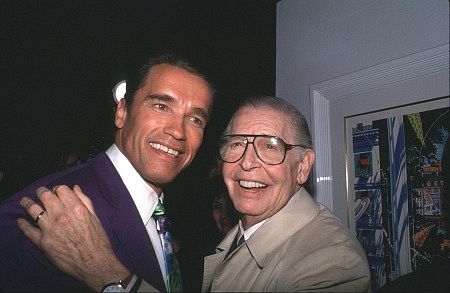 Arnold Schwarzenegger & Milton Berle, 1991.