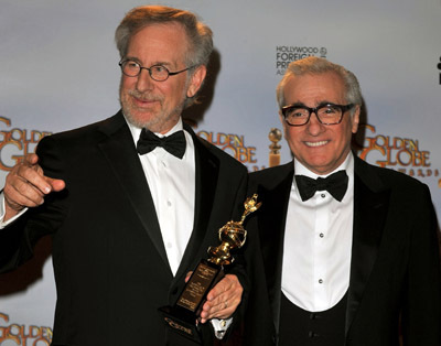 Martin Scorsese and Steven Spielberg at event of The 66th Annual Golden Globe Awards (2009)