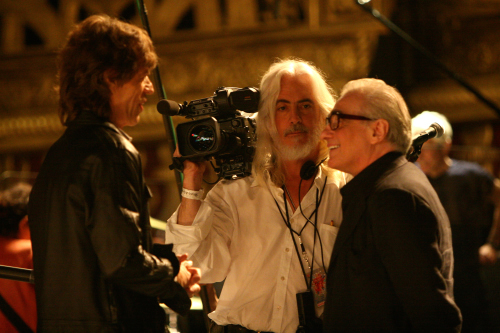 Still of Martin Scorsese, Mick Jagger and Robert Richardson in Shine a Light (2008)