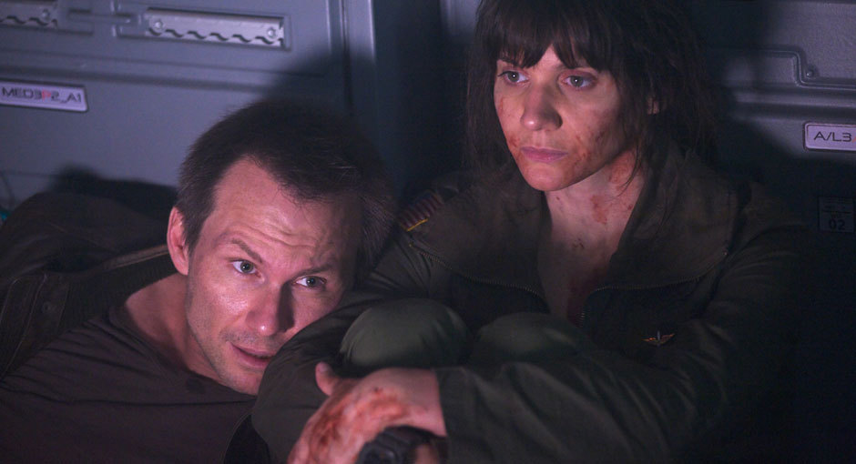 Still of Christian Slater and Amy Matysio in Stranded (2013)