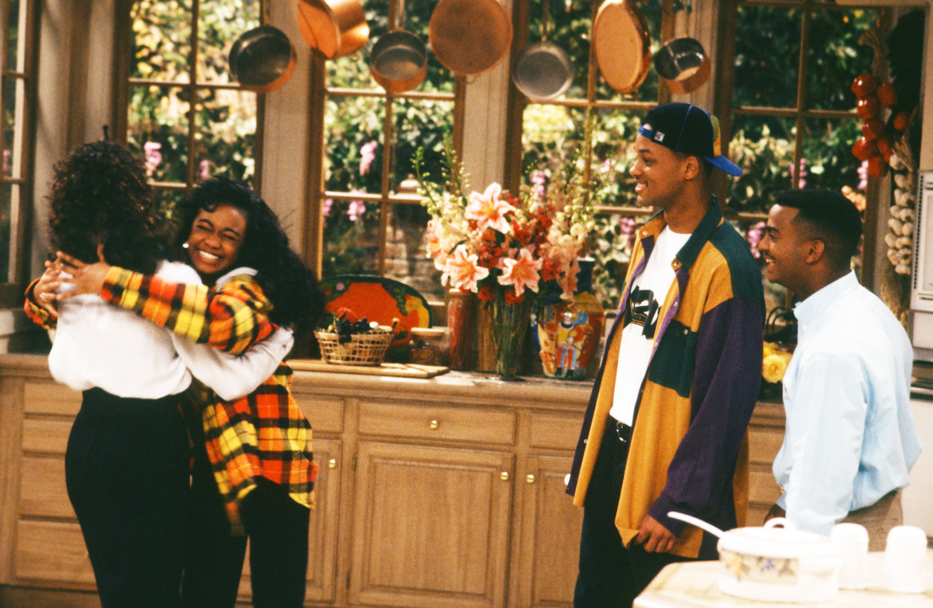 Still of Will Smith, Tatyana Ali, Alfonso Ribeiro and Ashley Bank in The Fresh Prince of Bel-Air (1990)