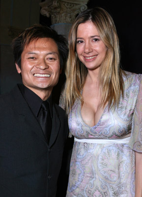 Mira Sorvino and Andy Cheng at event of Redline (2007)
