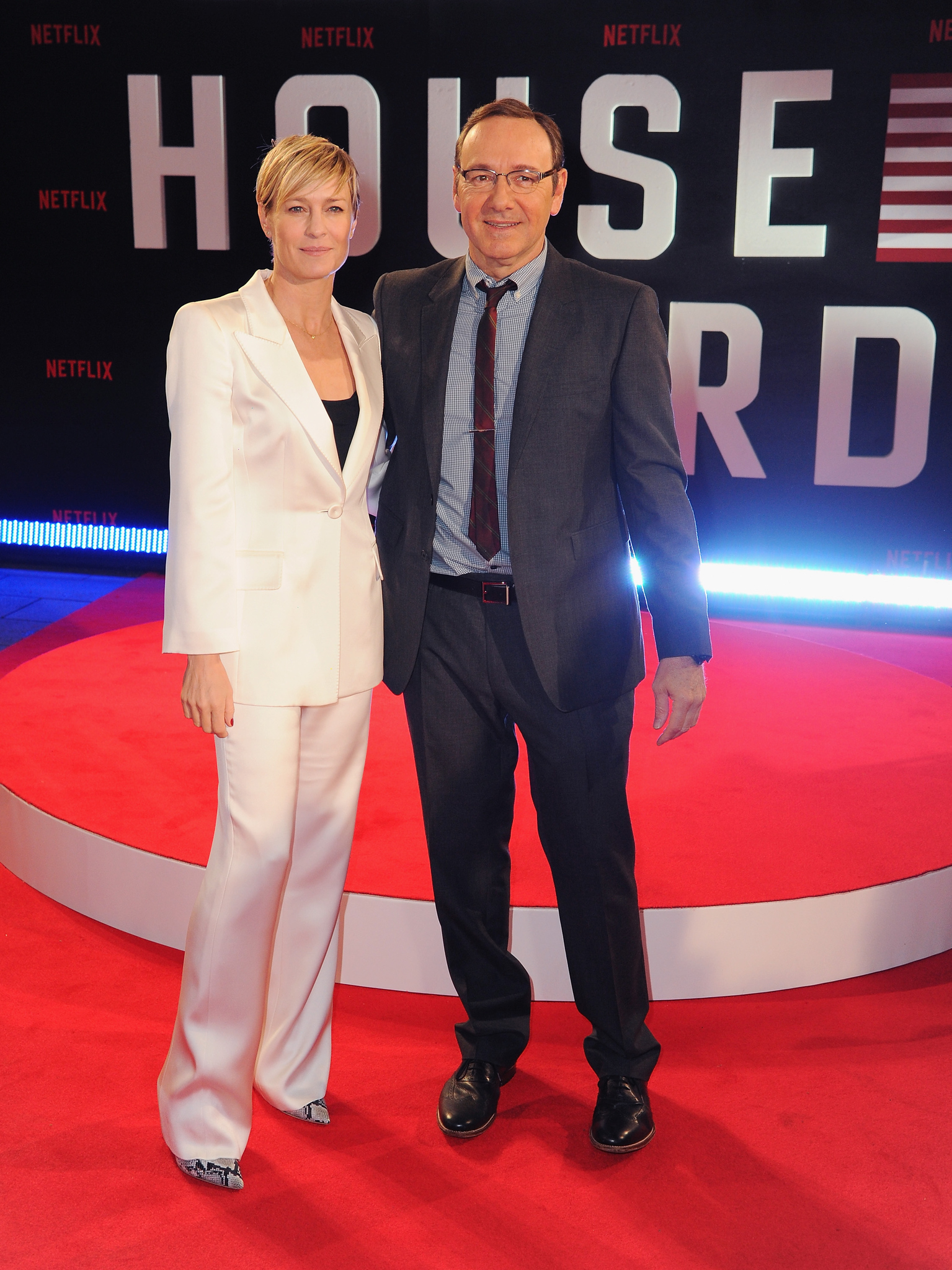 Kevin Spacey and Robin Wright at event of Kortu Namelis (2013)