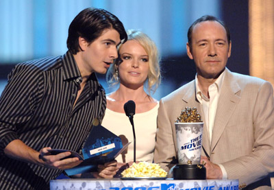 Kevin Spacey, Kate Bosworth and Brandon Routh at event of 2006 MTV Movie Awards (2006)