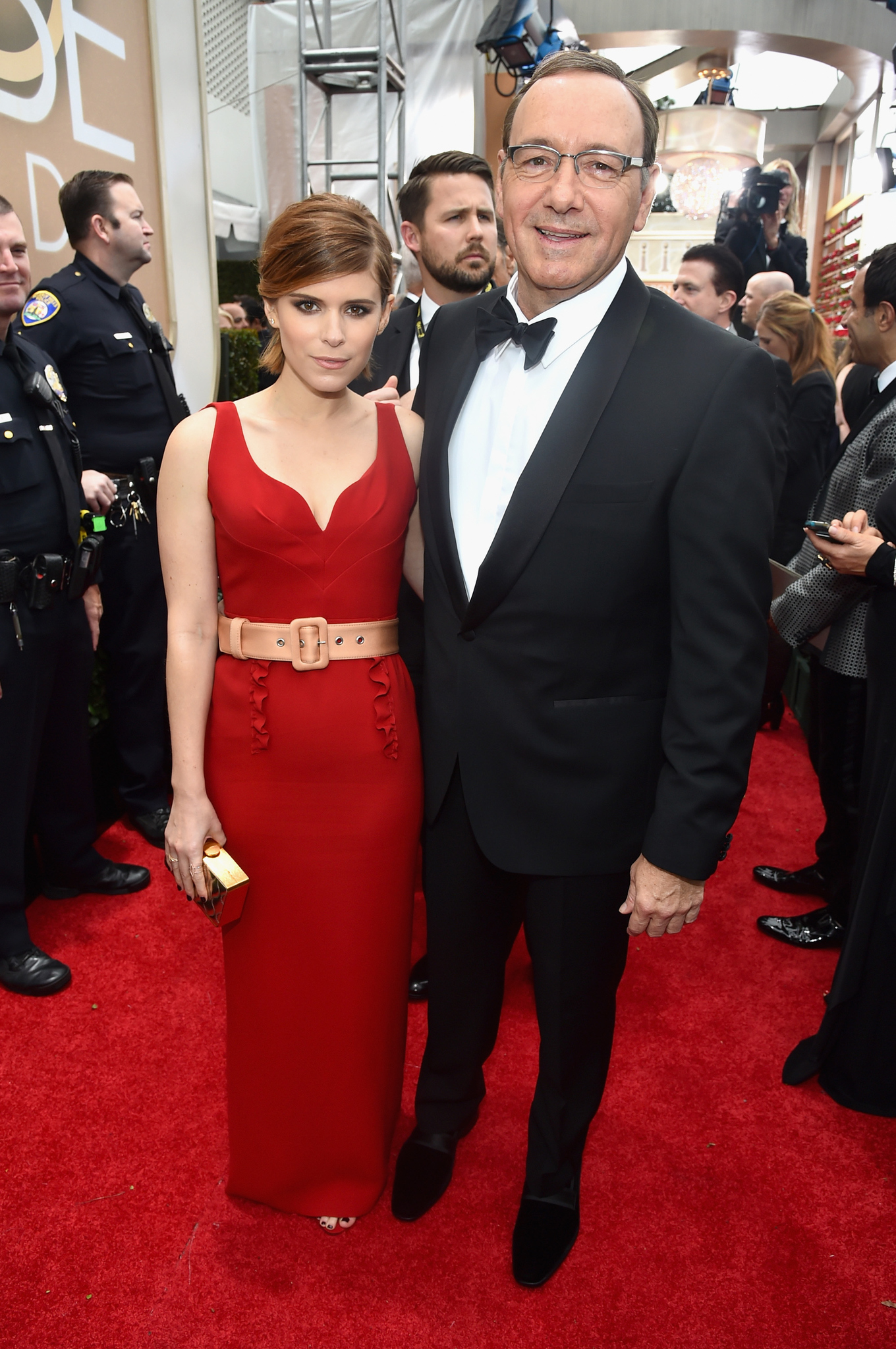 Kevin Spacey and Kate Mara at event of 72nd Golden Globe Awards (2015)