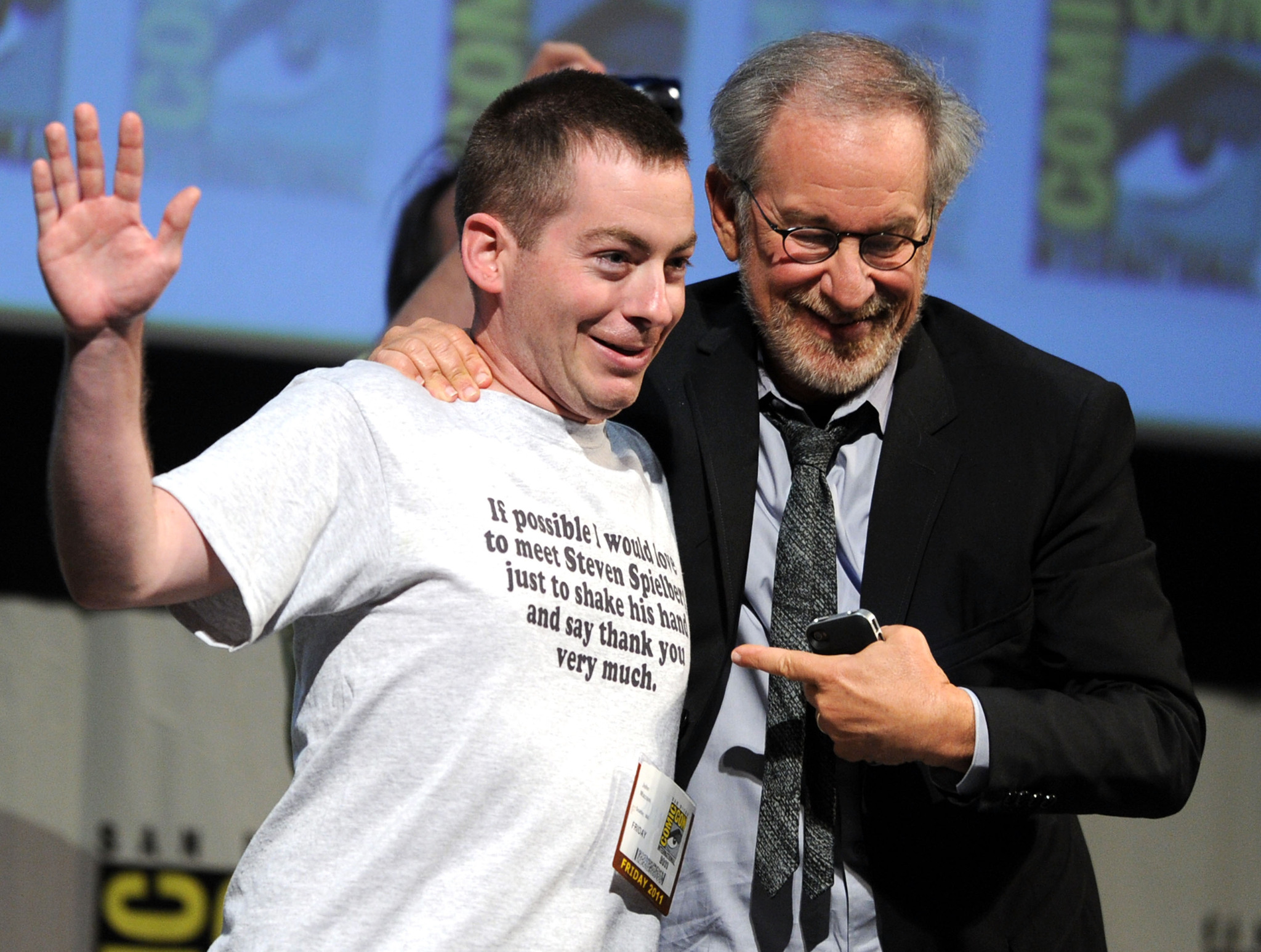 Steven Spielberg and John Mazzoni