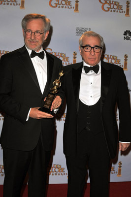 Martin Scorsese and Steven Spielberg at event of The 66th Annual Golden Globe Awards (2009)