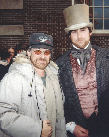 Eric Bruno Borgman and Steven Spielberg on the set of 