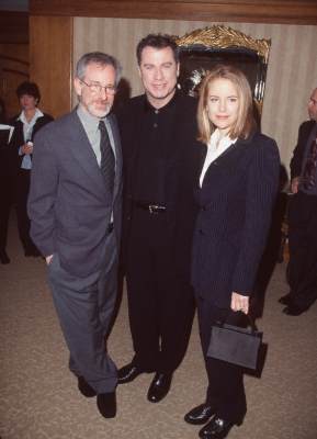 Steven Spielberg, John Travolta and Kelly Preston