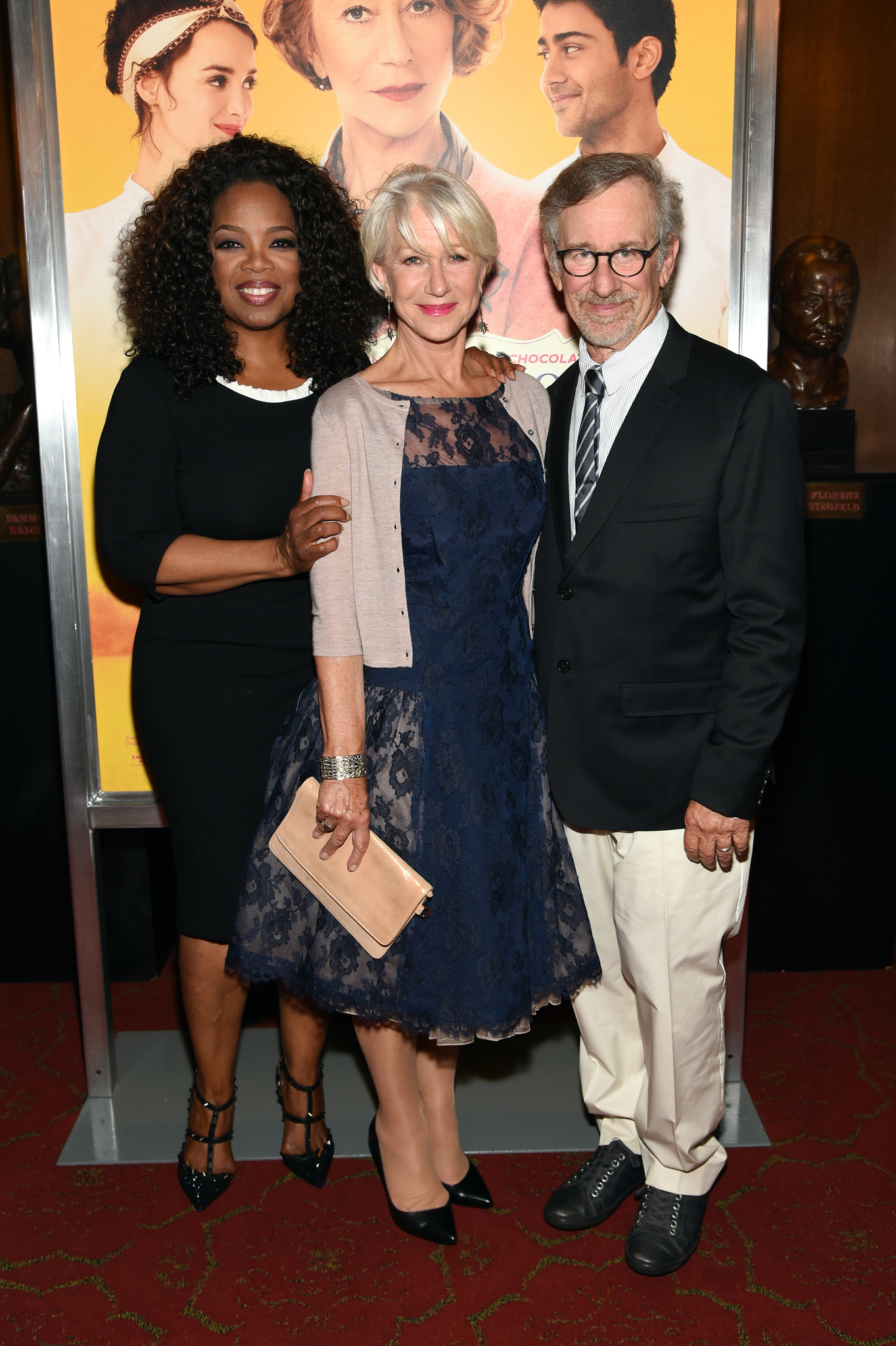 Steven Spielberg, Helen Mirren and Oprah Winfrey at event of Simto zingsniu kelione (2014)