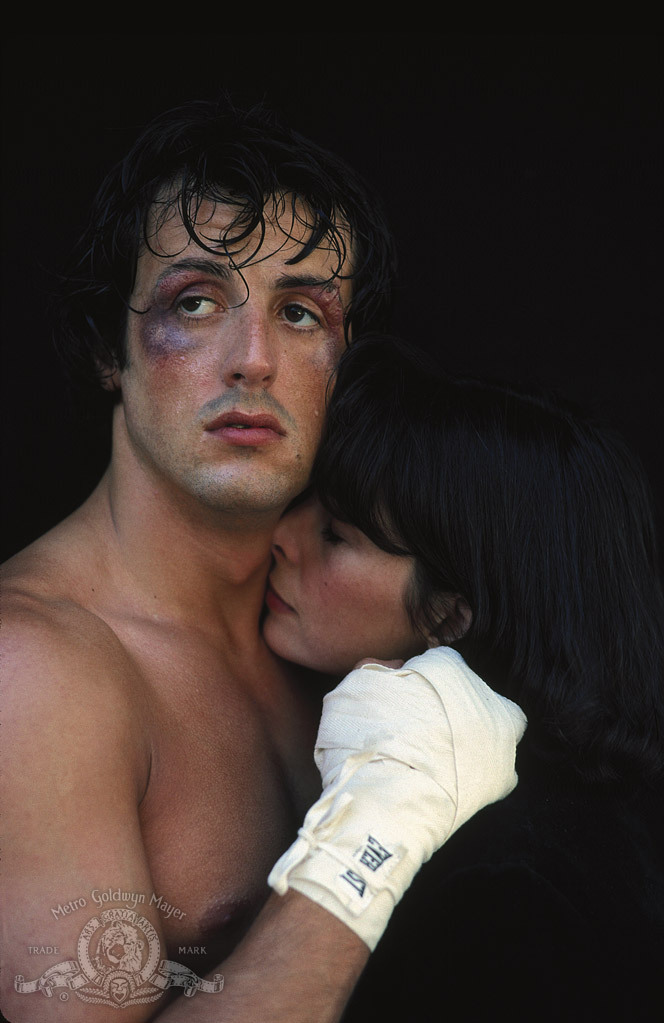 Still of Sylvester Stallone and Talia Shire in Rocky (1976)