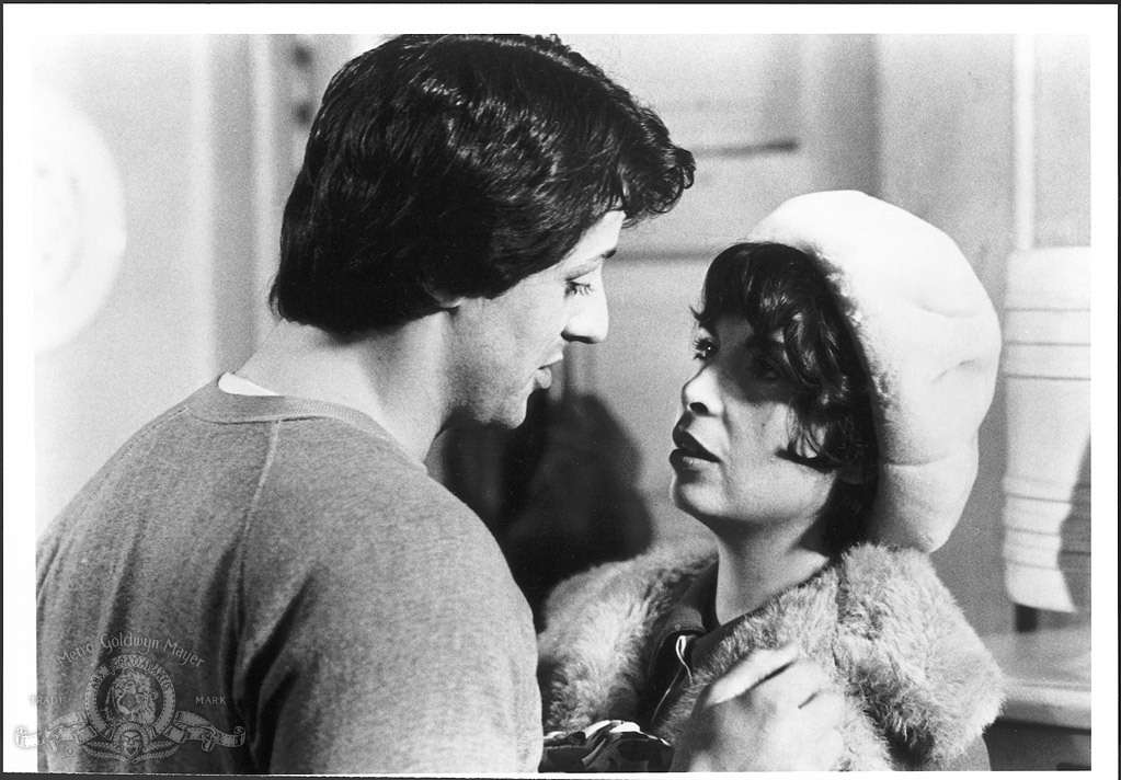 Still of Sylvester Stallone and Talia Shire in Rocky (1976)