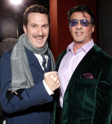 Sylvester Stallone and Darren Aronofsky at event of Juodoji gulbe (2010)