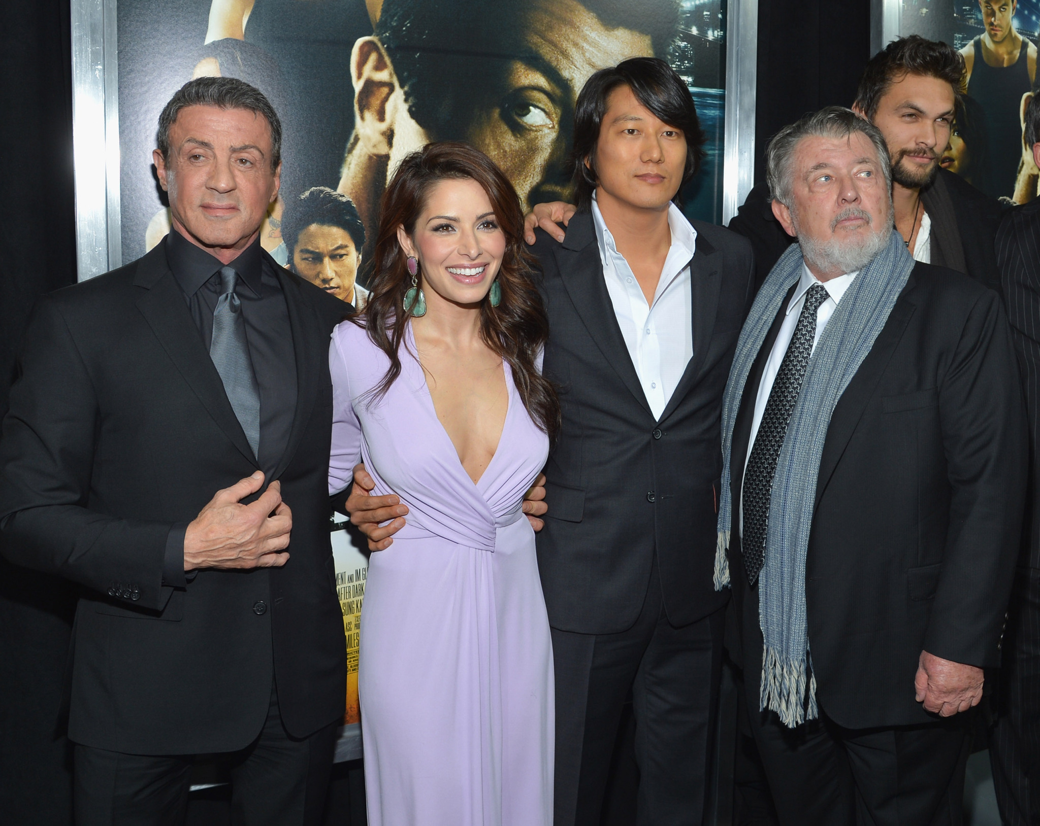 Sylvester Stallone, Sarah Shahi, Sung Kang and Walter Hill attend the 