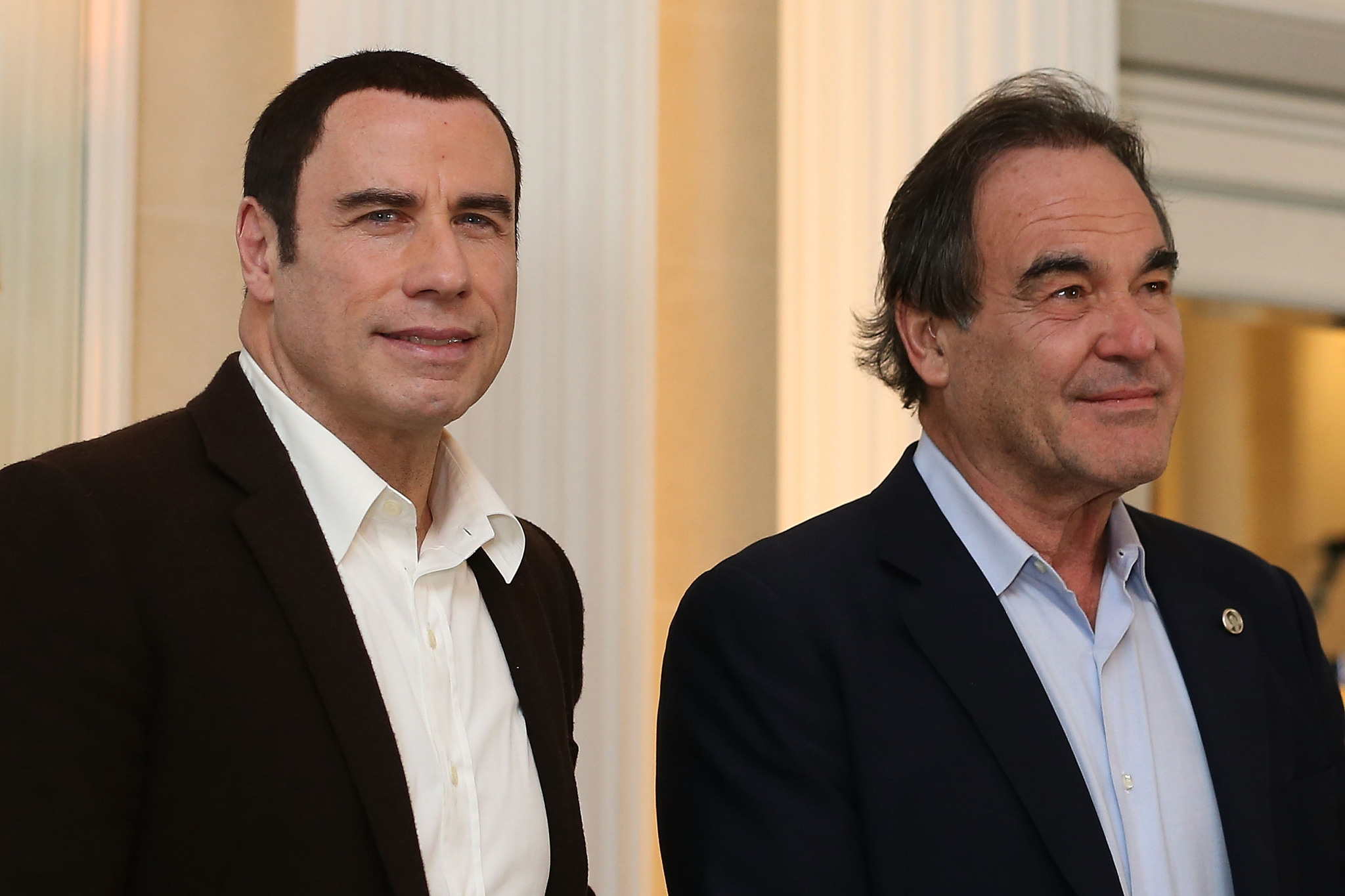 Oliver Stone and John Travolta at event of Laukiniai (2012)
