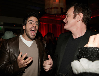 Quentin Tarantino and Eli Roth at event of Negarbingi sunsnukiai (2009)