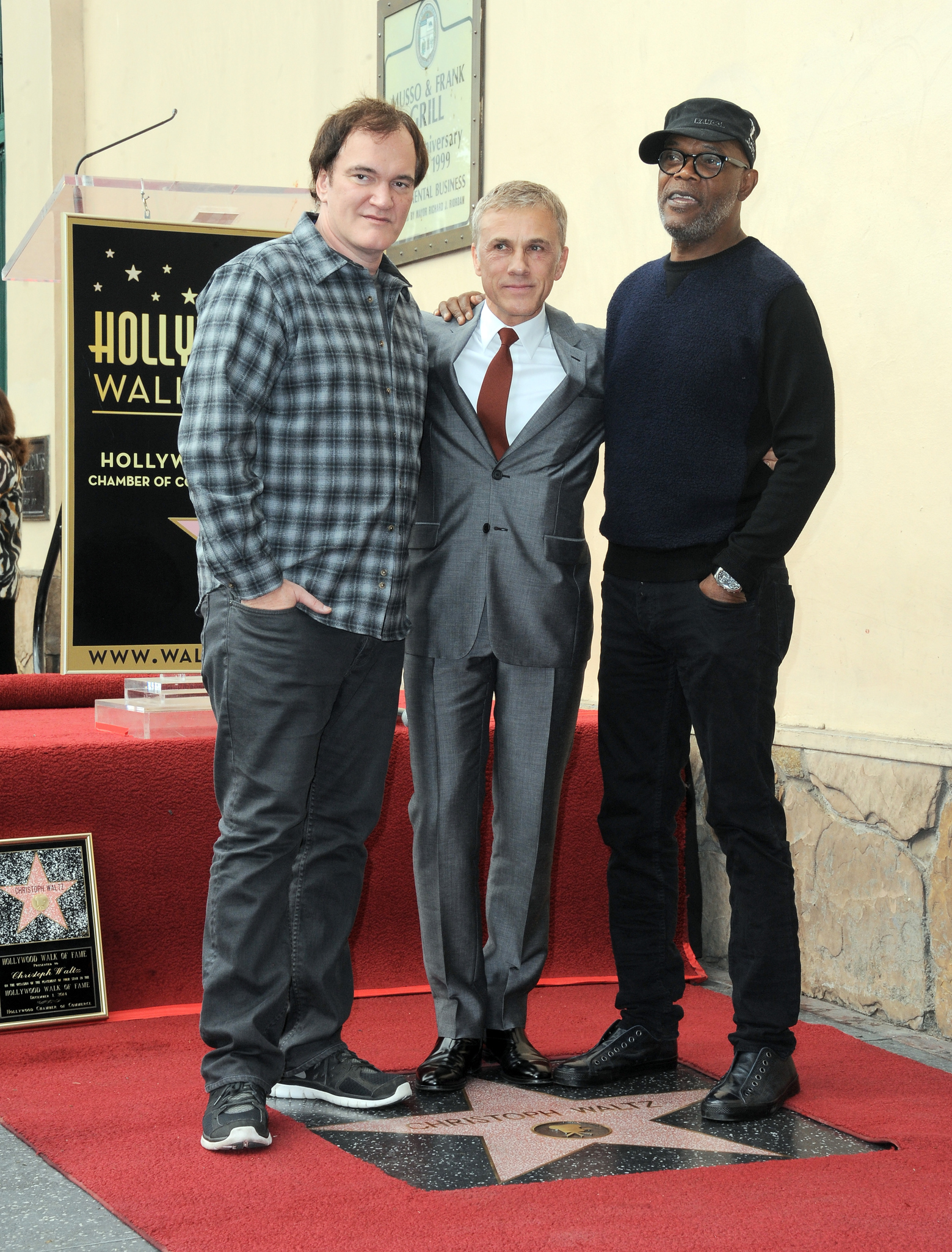 Samuel L. Jackson, Quentin Tarantino and Christoph Waltz
