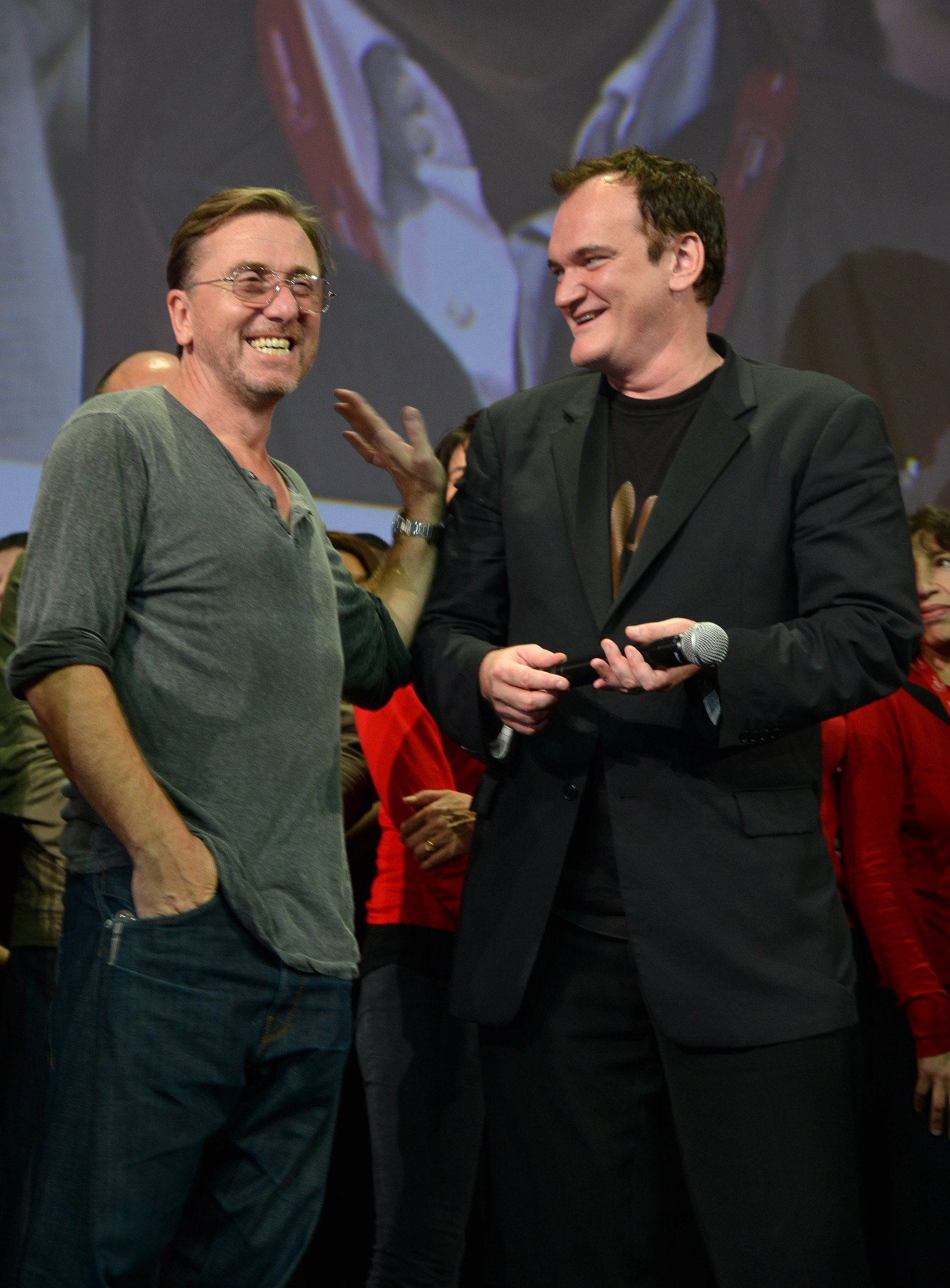 Quentin Tarantino and Tim Roth