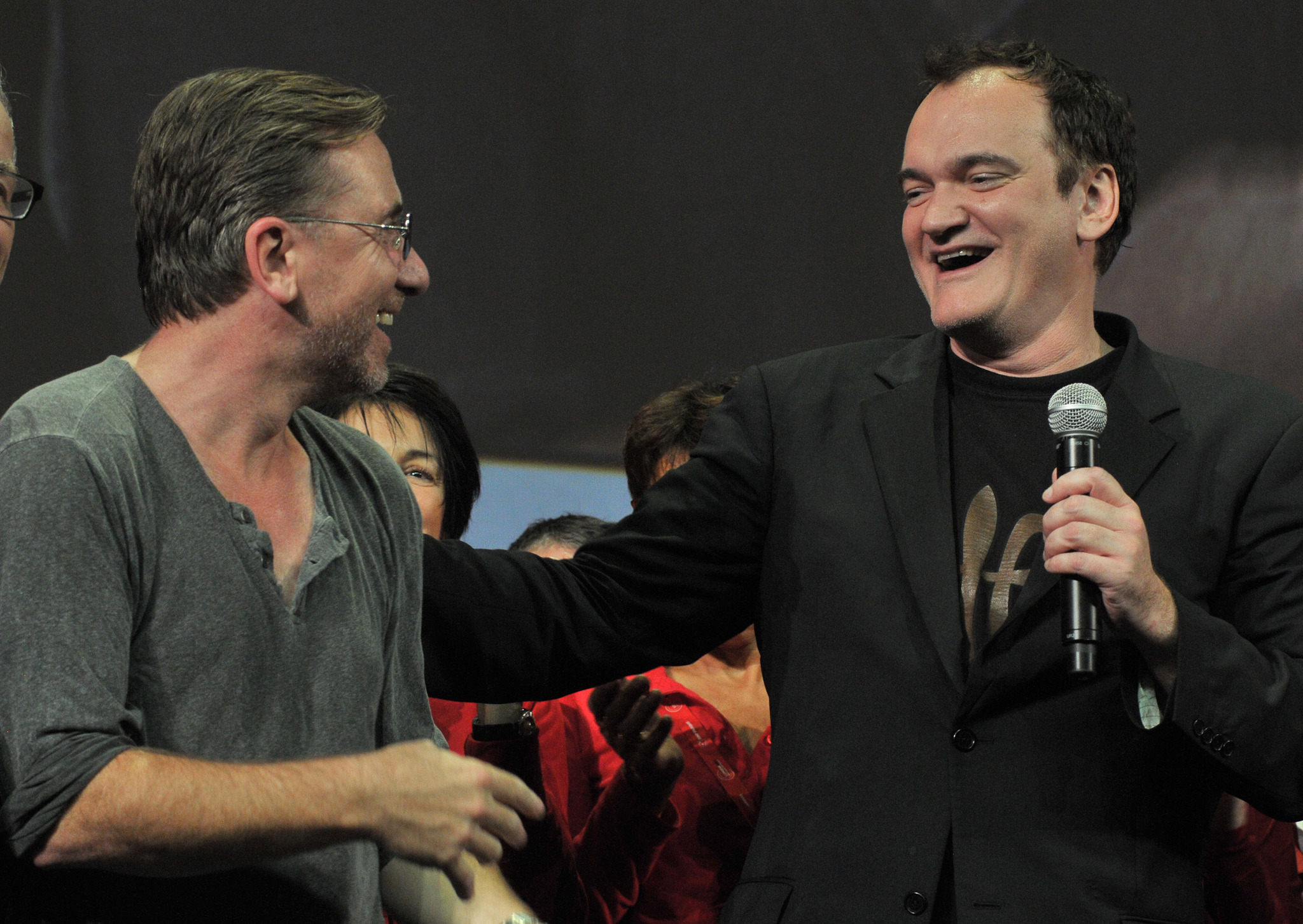 Quentin Tarantino and Tim Roth