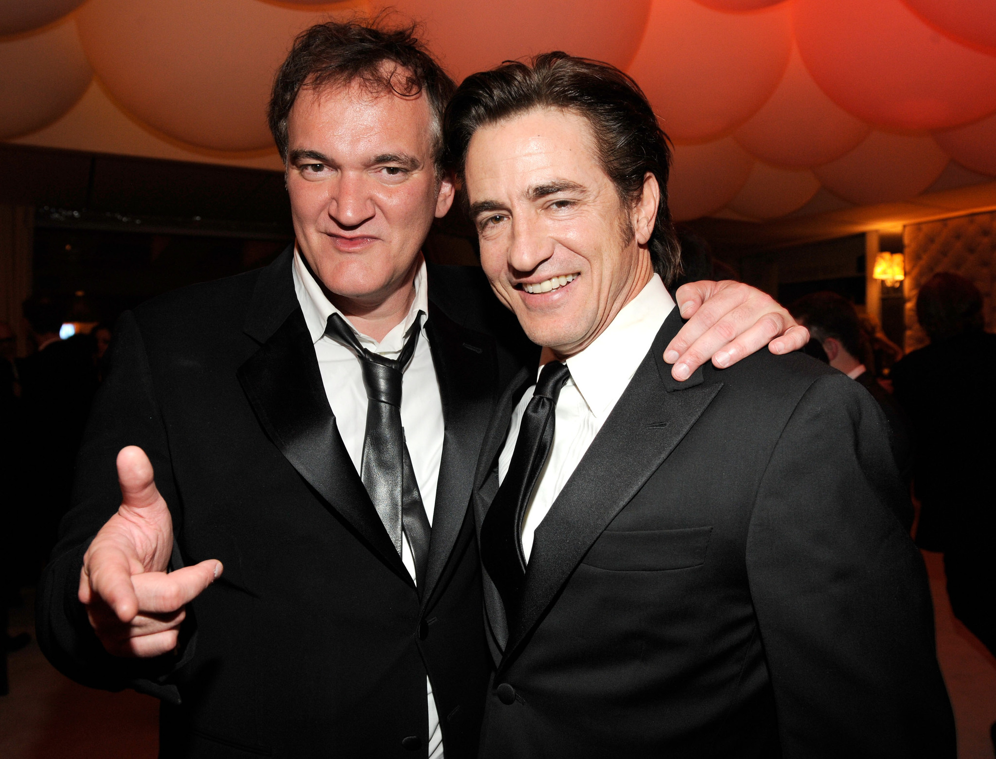 Quentin Tarantino and Dermot Mulroney