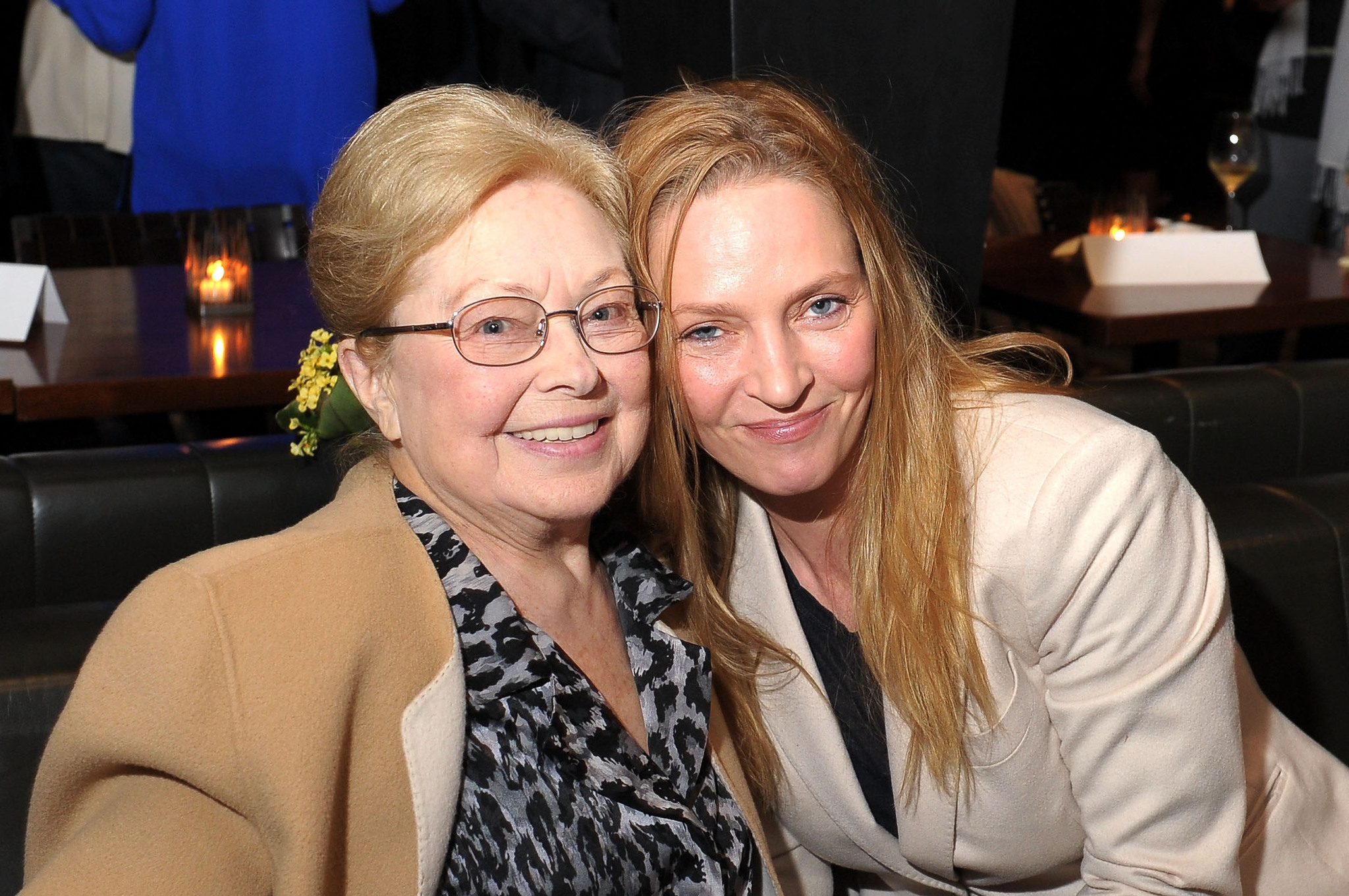 Uma Thurman and Mathilde Krim at event of The Battle of Amfar (2013)