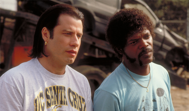 Still of Samuel L. Jackson and John Travolta in Bulvarinis skaitalas (1994)