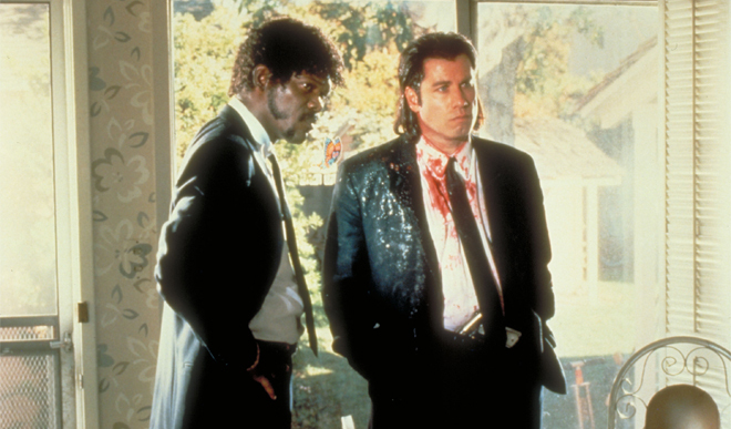 Still of Samuel L. Jackson and John Travolta in Bulvarinis skaitalas (1994)