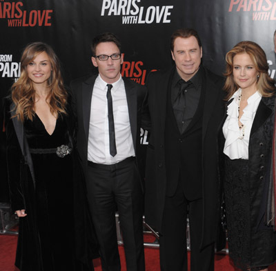 John Travolta, Kelly Preston, Jonathan Rhys Meyers and Kasia Smutniak at event of From Paris with Love (2010)