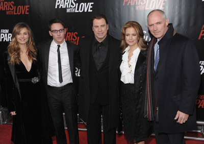 John Travolta, Kelly Preston, Jonathan Rhys Meyers, Kasia Smutniak and Joe Drake at event of From Paris with Love (2010)