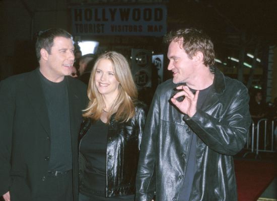 Quentin Tarantino, John Travolta and Kelly Preston at event of Battlefield Earth (2000)