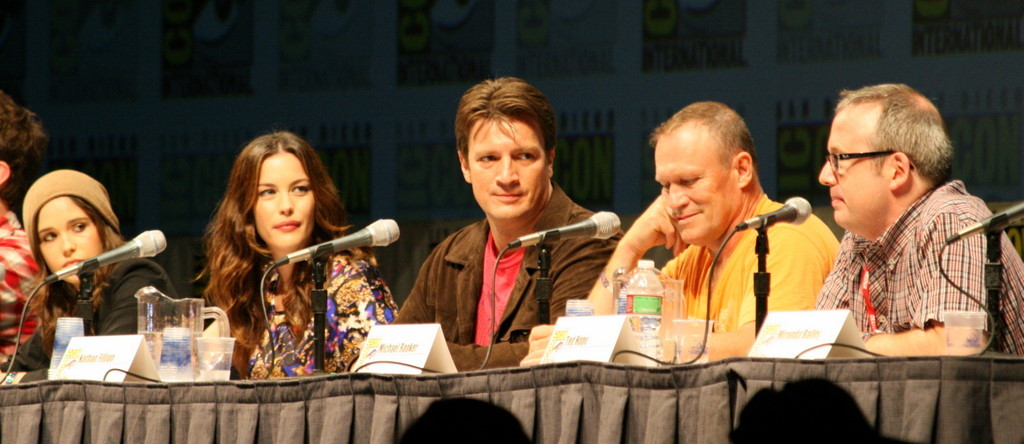 Liv Tyler, Nathan Fillion, Ted Hope, Ellen Page and Michael Rooker at event of Super (2010)