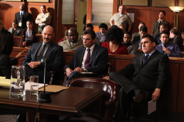 Still of Skeet Ulrich, Alfred Molina and Corey Stoll in Law & Order: Los Angeles (2010)